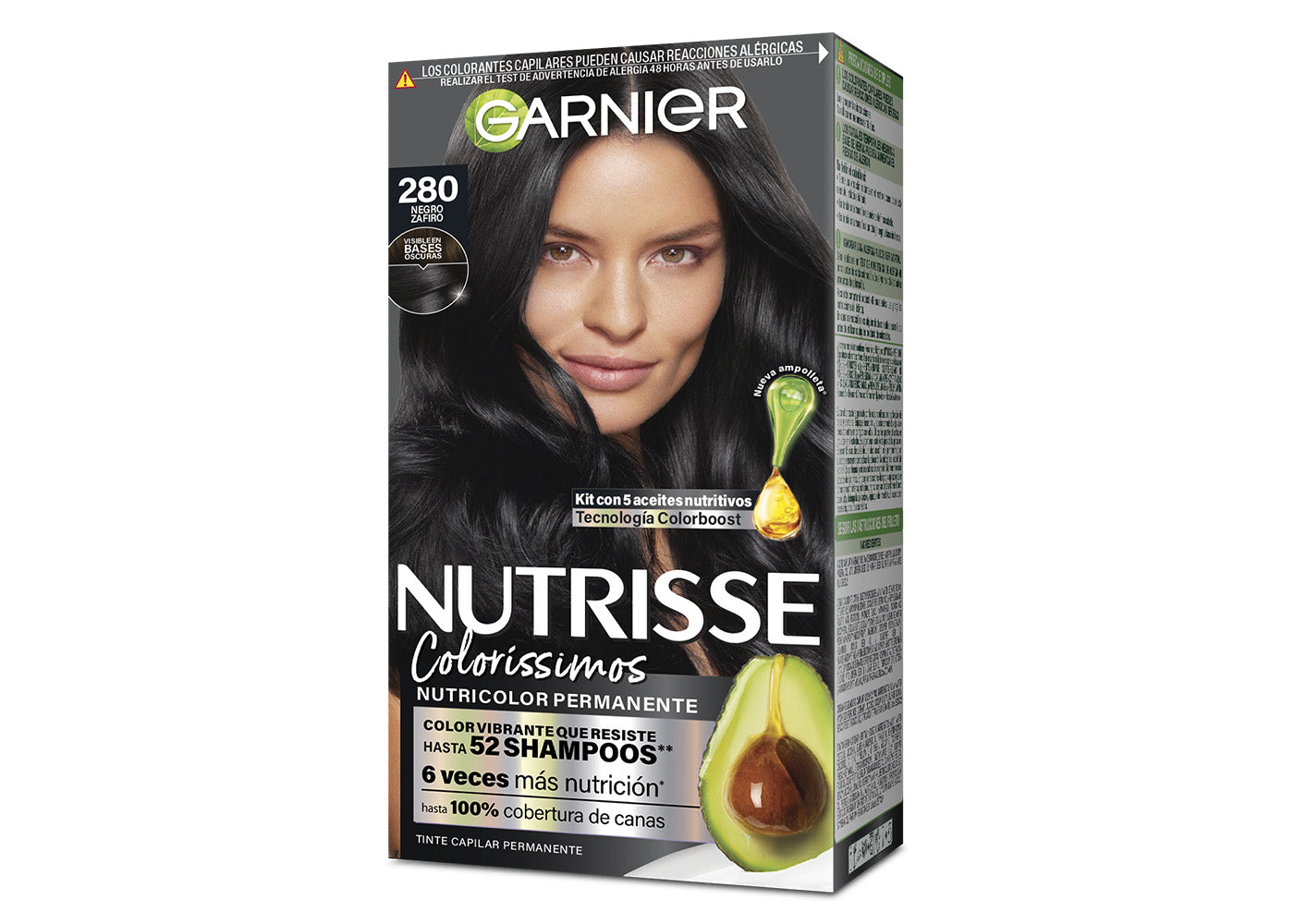Tinte 280 Color Negro Zafiro Nutrisse Colorissimos